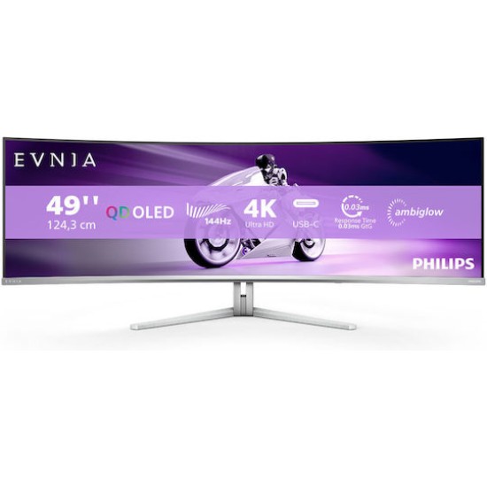 Philips Evnia 49M2C8900L 49 Zoll DQHD QD-OLED Panel 32:9 144 Hz Curved Gaming Monitor