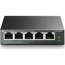 2x TP-LINK TL-SG1005P 5x Port Switch, Unmanaged, PoE