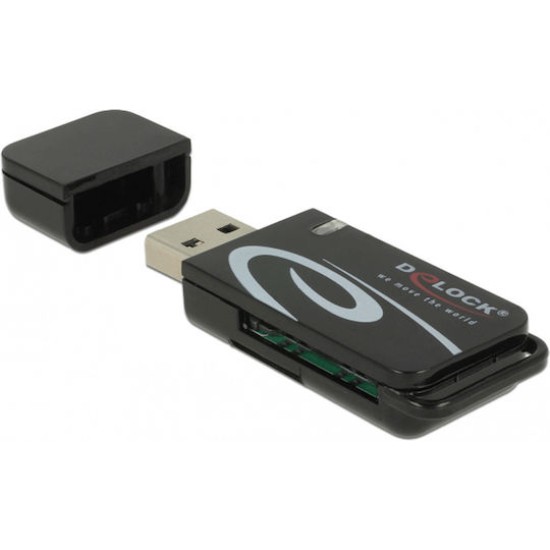 Delock Mini USB 2.0 Card Reader mit SD und Micro SD Slot