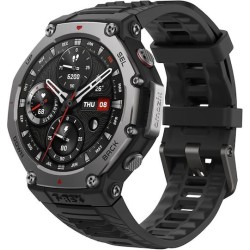 Amazfit T-Rex 3 48,5 mm Outdoor-Smartwatch Onyx mit AMOLED, Dual-Band-GPS, Offline-Karten, 10 ATM und HYROX-Modus