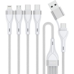 4smarts 4in2 USB-C Multi-Ladekabel 1,2m, weiss