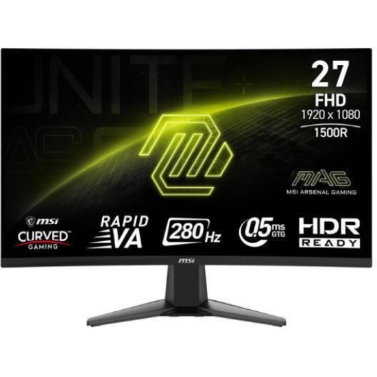 MSI MAG 276CXFDE 27 Zoll Full HD Rapid VA Panel 16:9 280 Hz Curved Gaming Monitor
