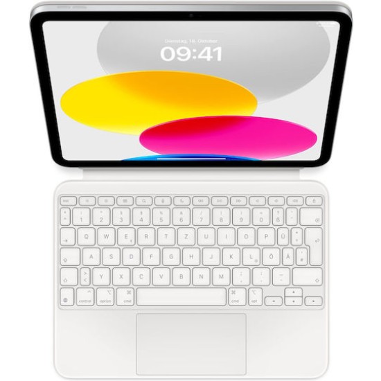 Magic Keyboard Folio fuer iPad (10. Generation) deutsch weiss