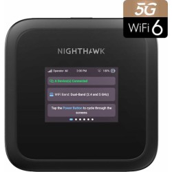 NETGEAR Nighthawk M3 - Mobiler Router 5G mit WiFi 6, bis zu 2,5 GBit/s - SIM-Steckplatz entsperrt - Tragbarer WLAN-Hotspot zur persoenlichen/geschaeftlichen Nutzung - 5G- und 4G-MiFi - AX3600 WiFi 6, bis zu 32 Geraete (MH3150)