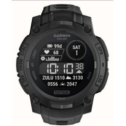 Garmin Instinct 3 Solar Tactical Edition 45mm Schwarz mit Silikon-Wechselarmband 22 mm Schwarz