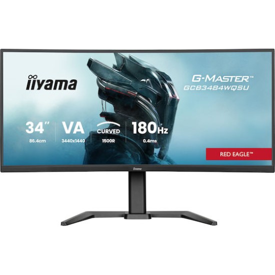 iiyama G-Master Red Eagle GCB3484WQSU-B1 34 Zoll UWQHD VA Panel 21:9 180 Hz Curved Gaming Monitor