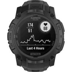 Garmin Instinct 3 Solar Tactical Edition 50mm Schwarz mit Silikon-Wechselarmband 26 mm Schwarz