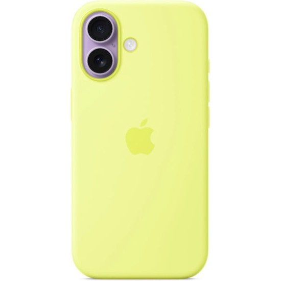 Apple Silicone Case mit MagSafe fuer iPhone 17 Neongelb