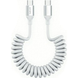 4smarts USB-C Spiralkabel 100W Weiss
