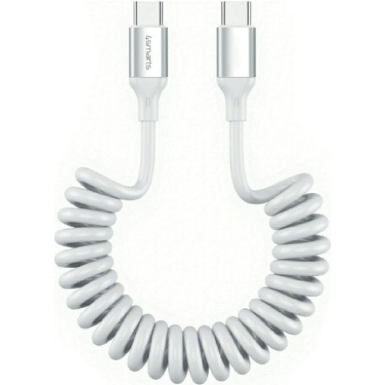 4smarts USB-C Spiralkabel 100W Weiss