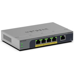 NETGEAR GS105EP 5-Port Gigabit Ethernet PoE+ Plus Switch, PoE Budget 63 W, luefterlos, Metallgehaeuse