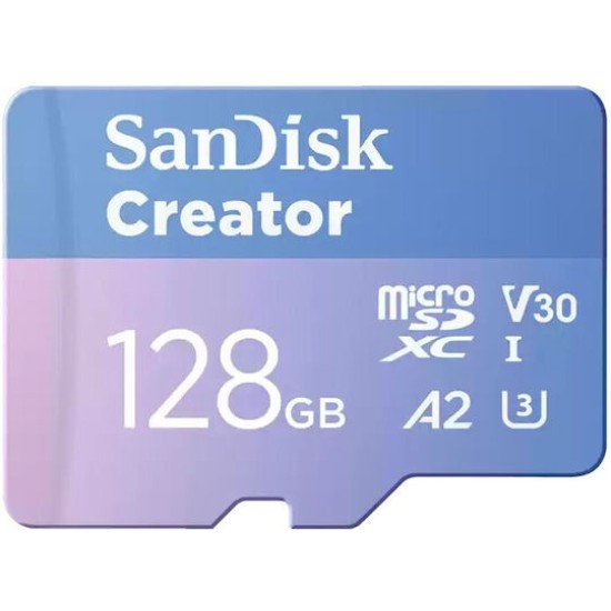 SANDISK Creator microSD-Karte 128GB UHS-I-Speicherkarte bis 190 MB/s