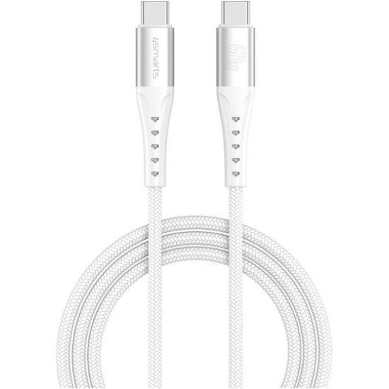 4smarts USB-C Kabel PrimeCord 60W 1,5m Weiss