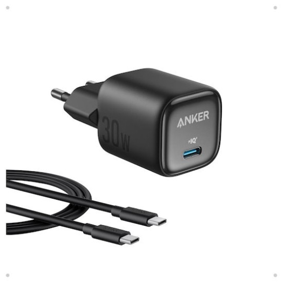 Anker Zolo Ladegeraet USB-C 30W PIQ 3.0 PPS schwarz