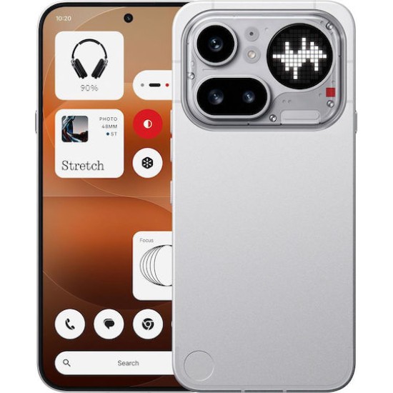Nothing Phone (4a) Pro 8/128GB Dual-SIM silber Android 16 Smartphone + CMF Buds 2a Kabellose In-Ear Kopfhoerer weiss