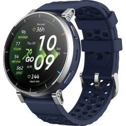 Amazfit Active 3 Premium 45 mm Smartwatch Dark Blue mit GPS, NFC, AMOLED, Saphirglas und HYROX-Modus