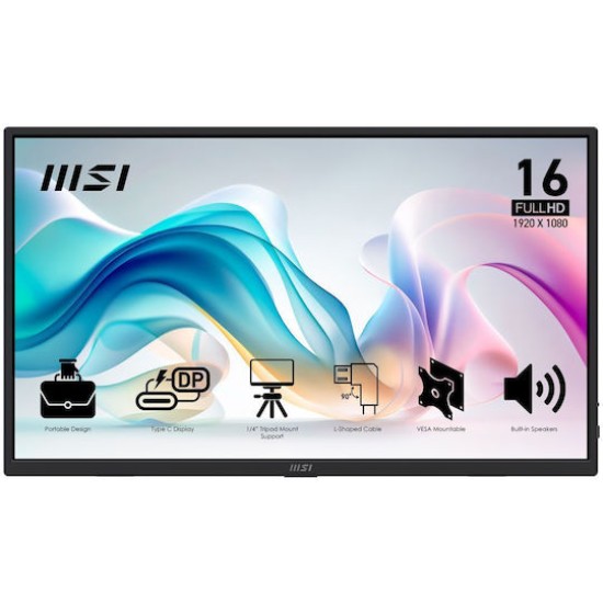 MSI Pro MP165DE E6 15.6 Zoll Full HD IPS Panel 16:9 Monitor