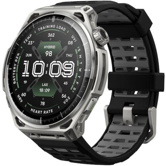 Amazfit Balance 3 51 mm Smartwatch Stainless Steel mit AMOLED, Saphirglas, Dual-Band-GPS, 10 ATM, Golf- und HYROX-Modus