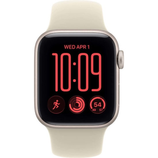Apple Watch SE 3 GPS 40mm Starlight Aluminium Case with Sand Sport Band - S/M