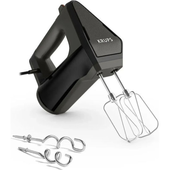 Krups GN6028 3Mix 6000 Handmixer 600 Watt schwarz