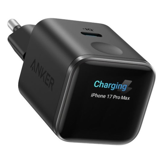Anker Nano Ladegeraet (45W, Smart Display) ActiveShield 5.0, GaN, Steinschwarz