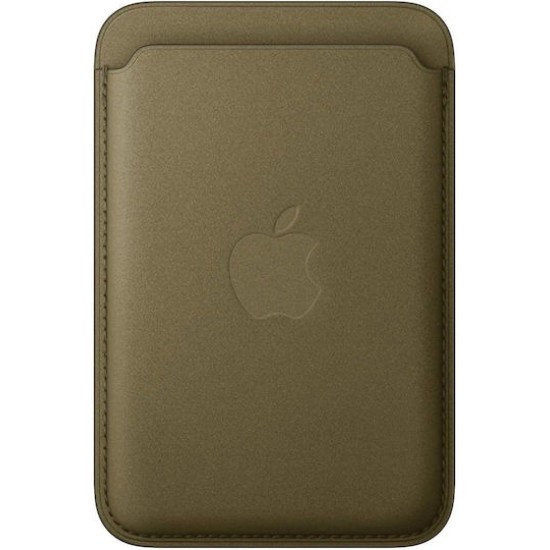 Apple Original iPhone Feingewebe Wallet mit MagSafe - Dunkeloliv