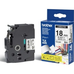 Brother labelling tape TZE-241 white/black 18 mm