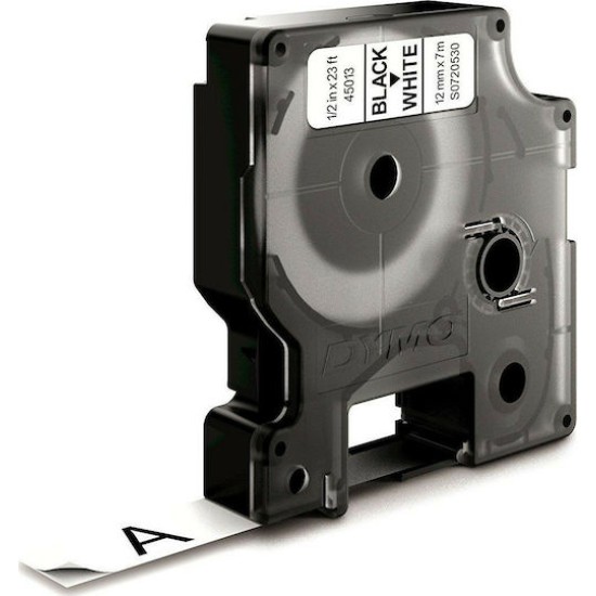 Dymo D1 12mm Black/White labels 45013