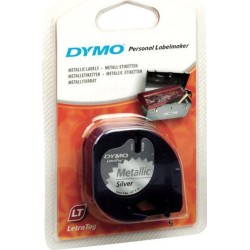 Dymo Letratag Band Metal silver 12 mm x 4 m