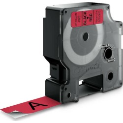 Dymo D1 Schriftband 19 mm x 7 m black to red