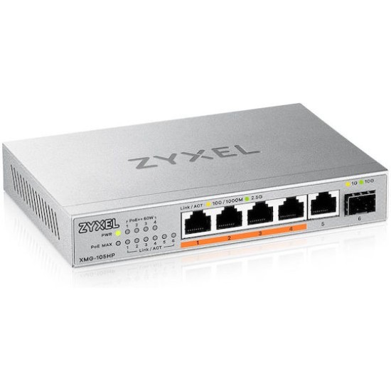 Zyxel XMG-105 5 Port 10/2.5G PoE++ Switch