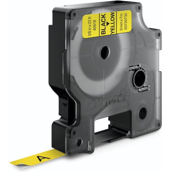 Dymo D1 9mm Black/Yellow labels 40918