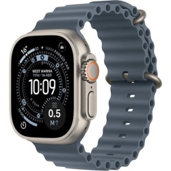Watch Apple Watch Ultra 3 (2025) 5G 49mm Natural Titanium Case with Ocean Band - Anchor Blue