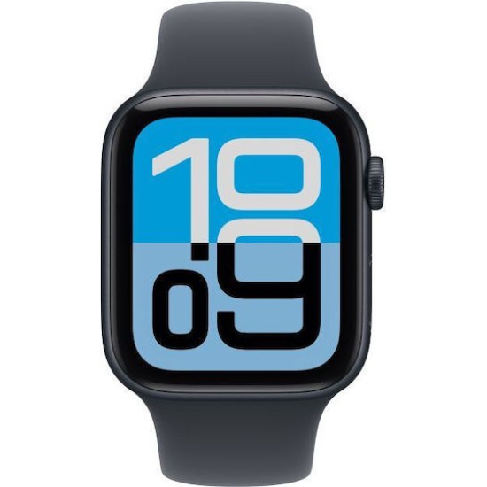 Apple Watch SE 3 Cellular Aluminium 44mm Αδιάβροχο με eSIM και Παλμογράφο (Midnight Aluminium Case with Midnight Sport Band - M/L)