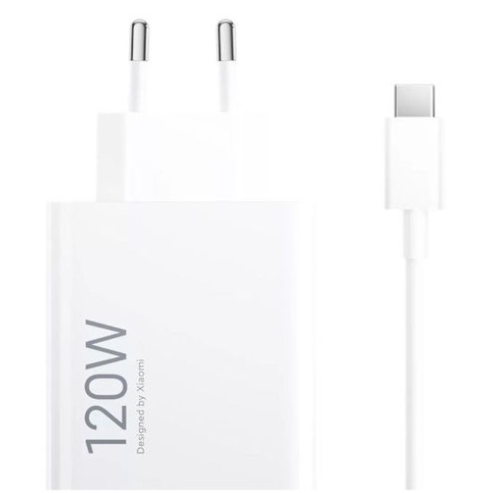 Xiaomi Φορτιστής με Θύρα USB-A και Καλώδιο USB-C 120W Power Delivery Λευκός (HyperCharge Combo)