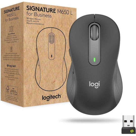 M650 Signature Wireless Mouse for Business - Large - Graphite