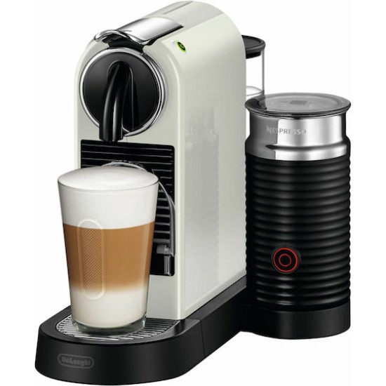 DeLonghi Citiz & Milk Καφετιέρα για Κάψουλες Nespresso Πίεσης 19bar με Αφρογαλιέρα White