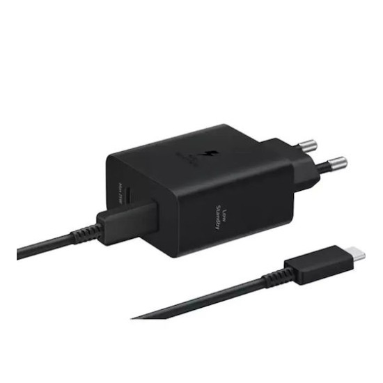 Samsung Schnellladegerδt 50W DUO USB Type-C, inkl. USB Type-C Kabel Black, EP-T5020XBEGEU