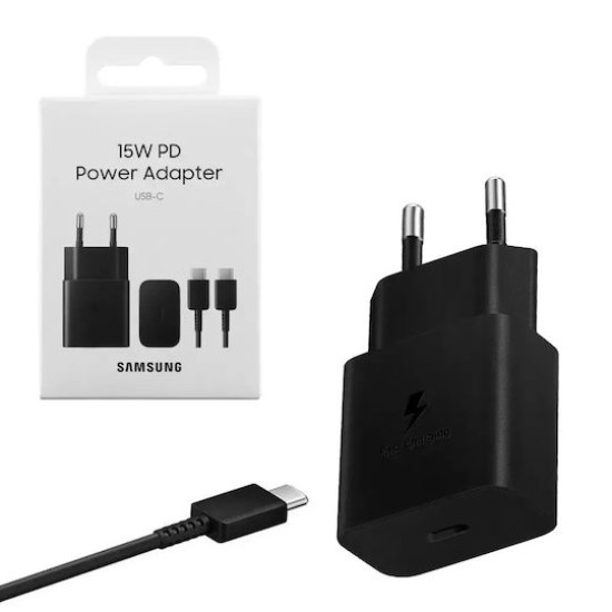 Samsung Ladegerδt 15W USB Type-C inkl. Kabel Black, EP-T1510XBEGEU, Retail
