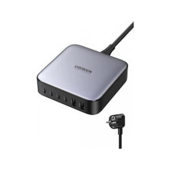 UGREEN 200W GaN Tech Nexode Desktop Fast Charger, 2x USB-A & 4x USB-C Black