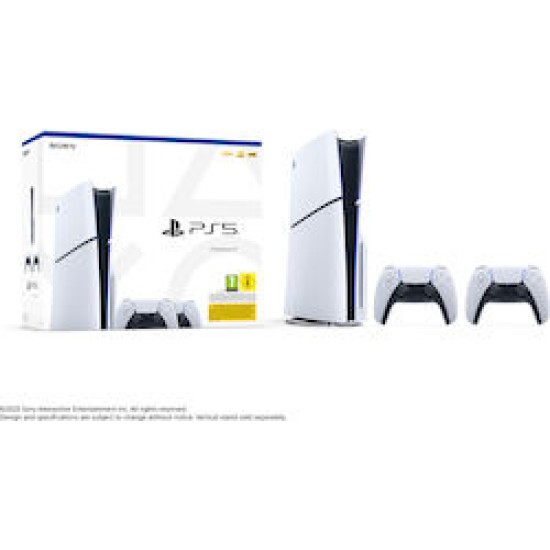 Sony PlayStation 5 SLIM Disc Edition incl. 2. Controller White, 1TB