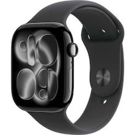 Apple Watch Series 11 GPS Jet Black Aluminium, Black Sport Band S/M, MEUW4ZR/A, 46mm