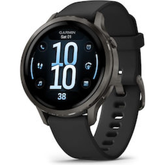 Garmin VENU 4 GPS-Fitness-Smartwatch, 41mm Black - Slate Grey, 010-03013-02