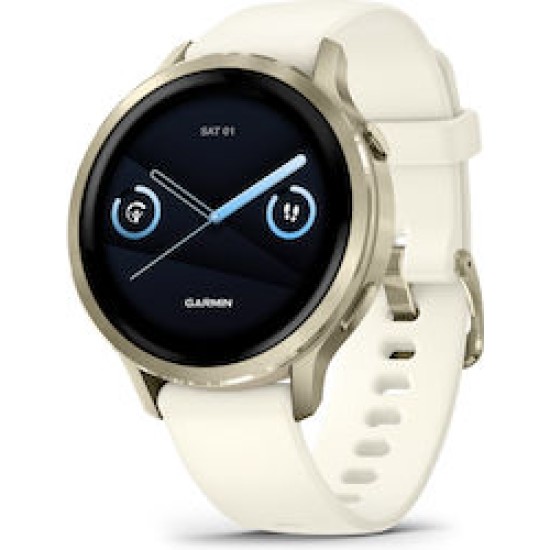 Garmin VENU 4 GPS-Fitness-Smartwatch, 41mm Lunar Gold - Beige, 010-03013-00