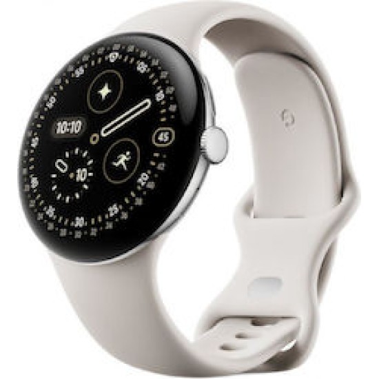 Google Pixel Watch 4 WiFi 45mm Polished Silver / Porcelain, GA09308-EU