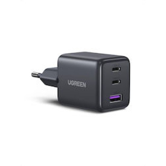 UGREEN 30W 3-Port GaN II Fast Wall Charger, USB-A  & 2 x USB-C Black