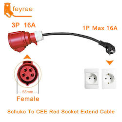 BLAUPUNKT ADAP2 Ladekabel E-Auto Schuko/rot CEE