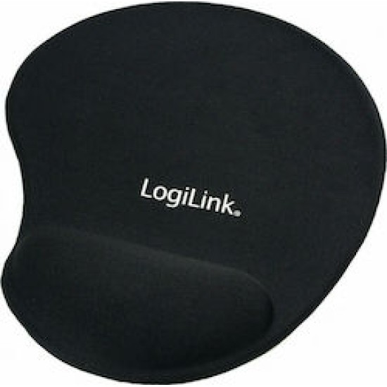 LogiLink Mauspad m. Silikon Gel Handballenauflage schwarz