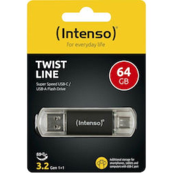 Intenso USB-Drive 3.1 Twist Line USB 3.2 an Typ C 64GB