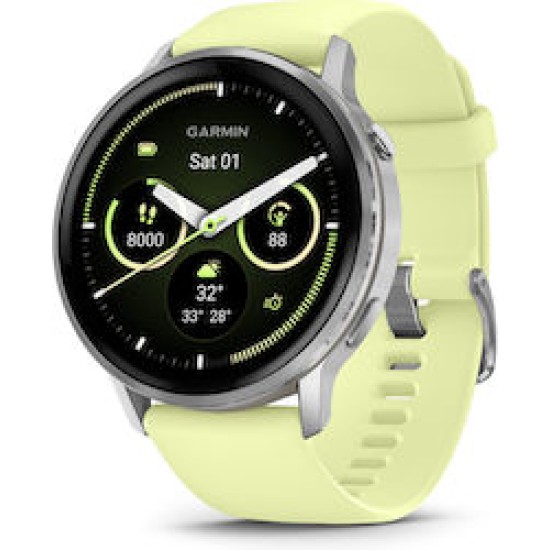 Garmin Venu 4 Smartwatch 45mm grau/silber zitrone